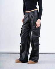 Faux Leather Cargo Pants - not ready yet - Venti