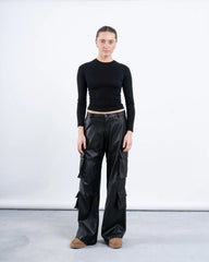 Faux Leather Cargo Pants - not ready yet - Venti