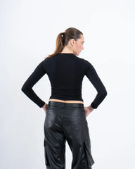 Faux Leather Cargo Pants - not ready yet - Venti