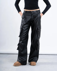 Faux Leather Cargo Pants - not ready yet - Venti