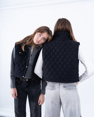 Quilted Button-Up Vest