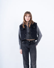 Quilted Button-Up Vest