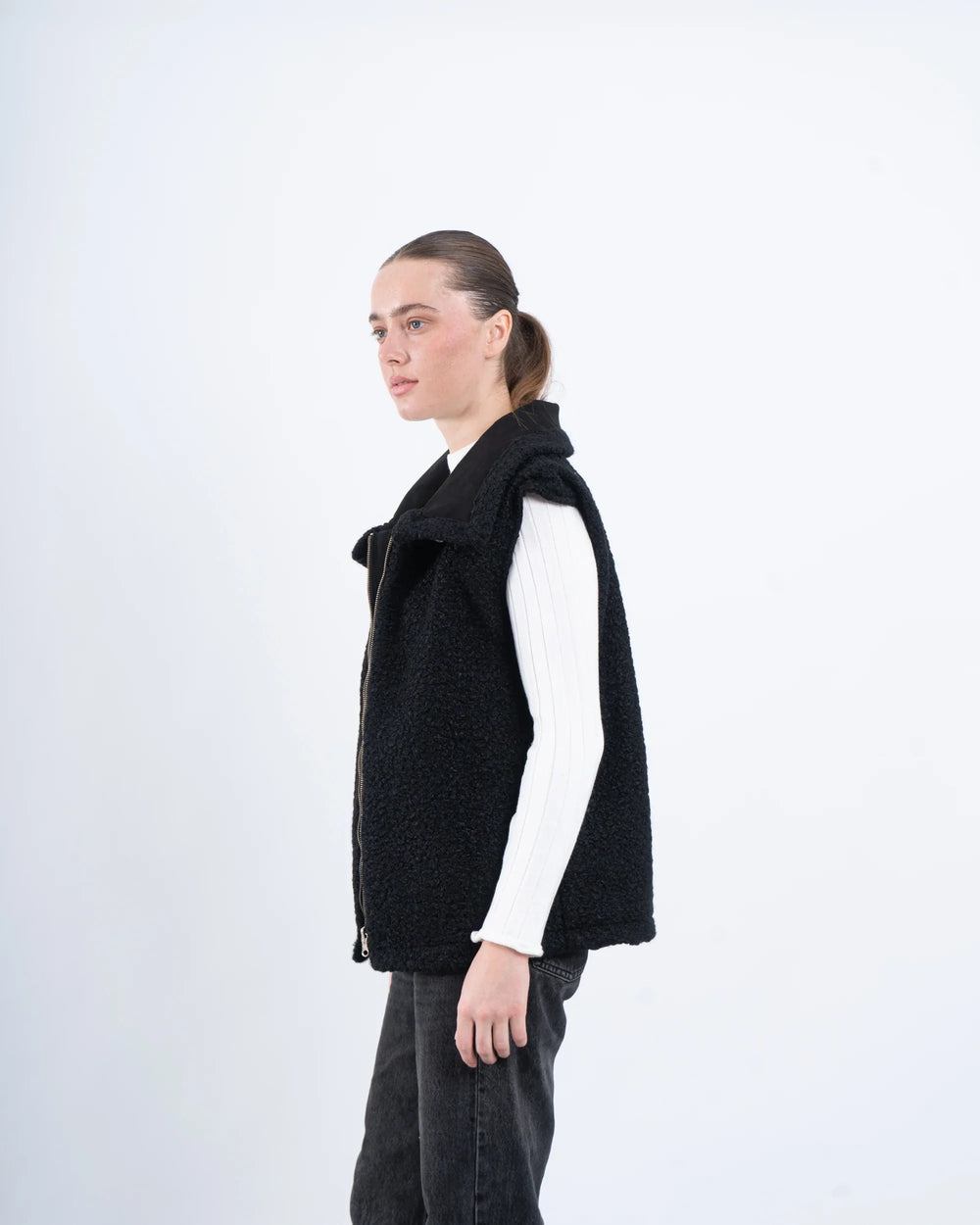 Double-Face Suede & Teddy Vest - Venti