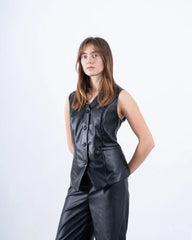 Tailored Leather Vest - Venti