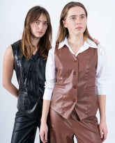 Tailored Leather Vest - Venti