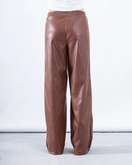 Wide-Leg Leather Pants - Venti