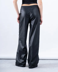 Wide-Leg Leather Pants - Venti