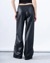 Wide-Leg Leather Pants - Venti