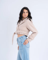 Wool Cropped Trench Jacket - Venti
