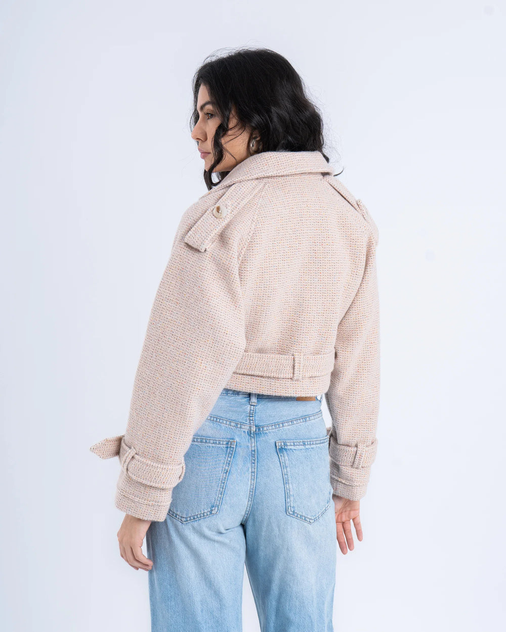 Wool Cropped Trench Jacket - Venti