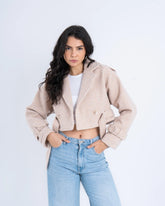 Wool Cropped Trench Jacket - Venti