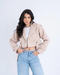 Wool Cropped Trench Jacket - Venti