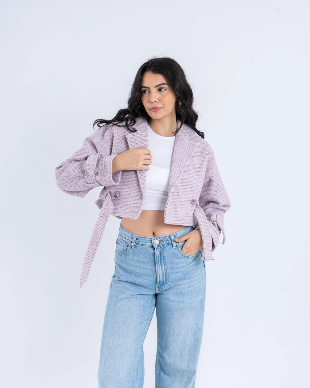 Wool Cropped Trench Jacket - Venti