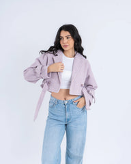 Wool Cropped Trench Jacket - Venti