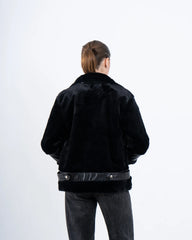 Reversible Faux Fur Leather Jacket - Venti