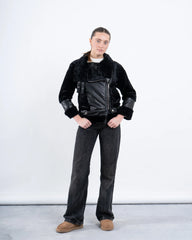 Reversible Faux Fur Leather Jacket - Venti