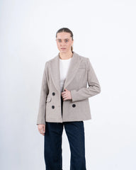 Double-Breasted Wool Blend Blazer - Venti