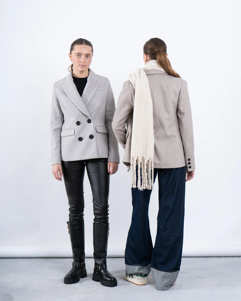 Double-Breasted Wool Blend Blazer - Venti