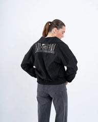 Black Embellished Nylon Jacket - Venti