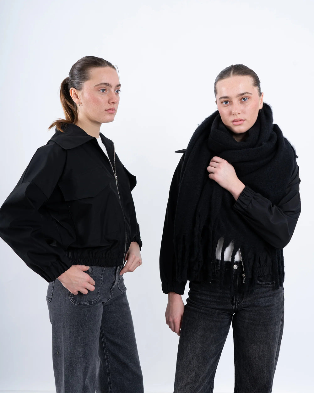 Black Embellished Nylon Jacket - Venti