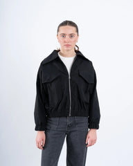 Black Embellished Nylon Jacket - Venti