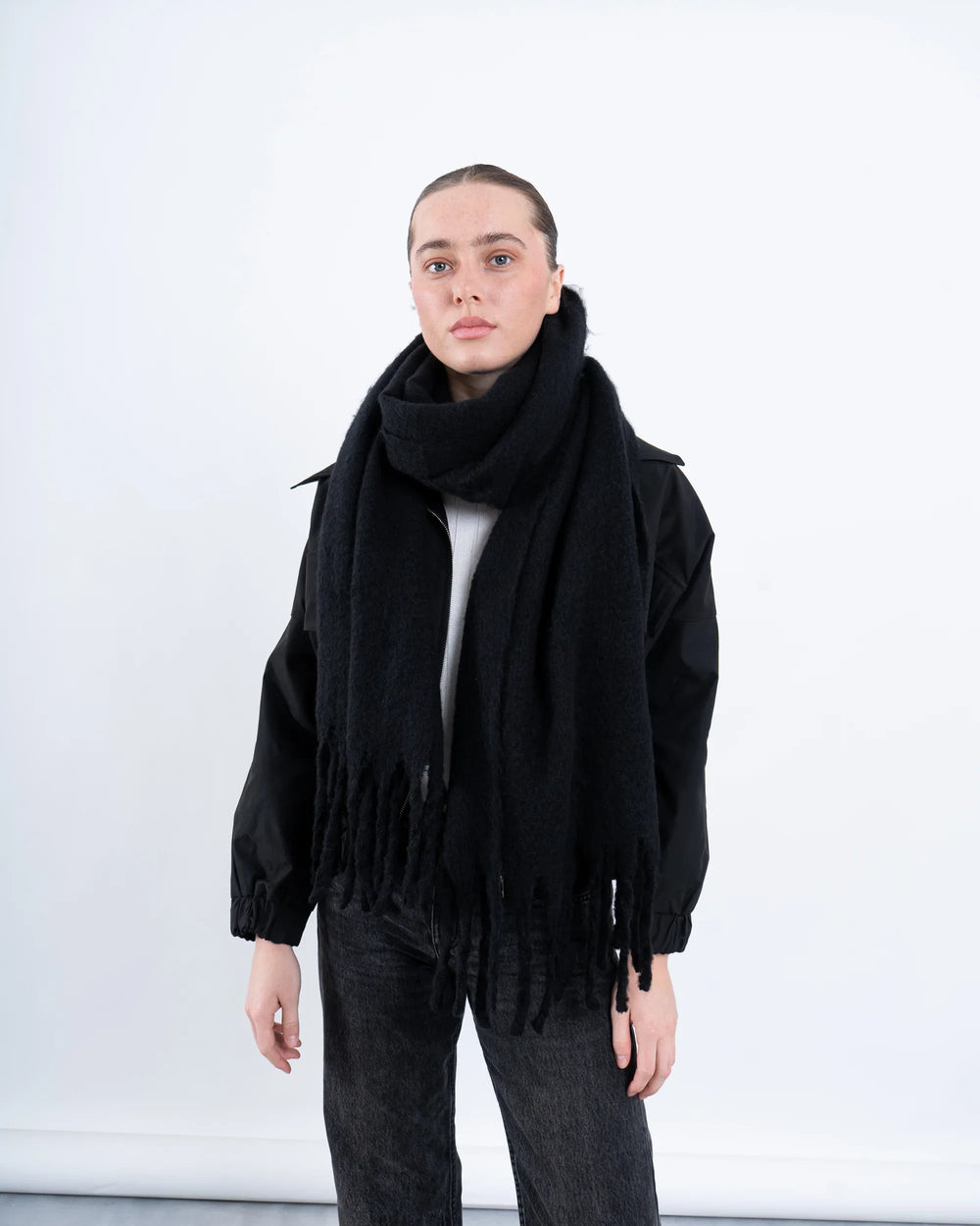 Black Embellished Nylon Jacket - Venti