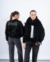 Black Embellished Nylon Jacket - Venti