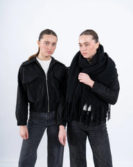 Black Embellished Nylon Jacket - Venti