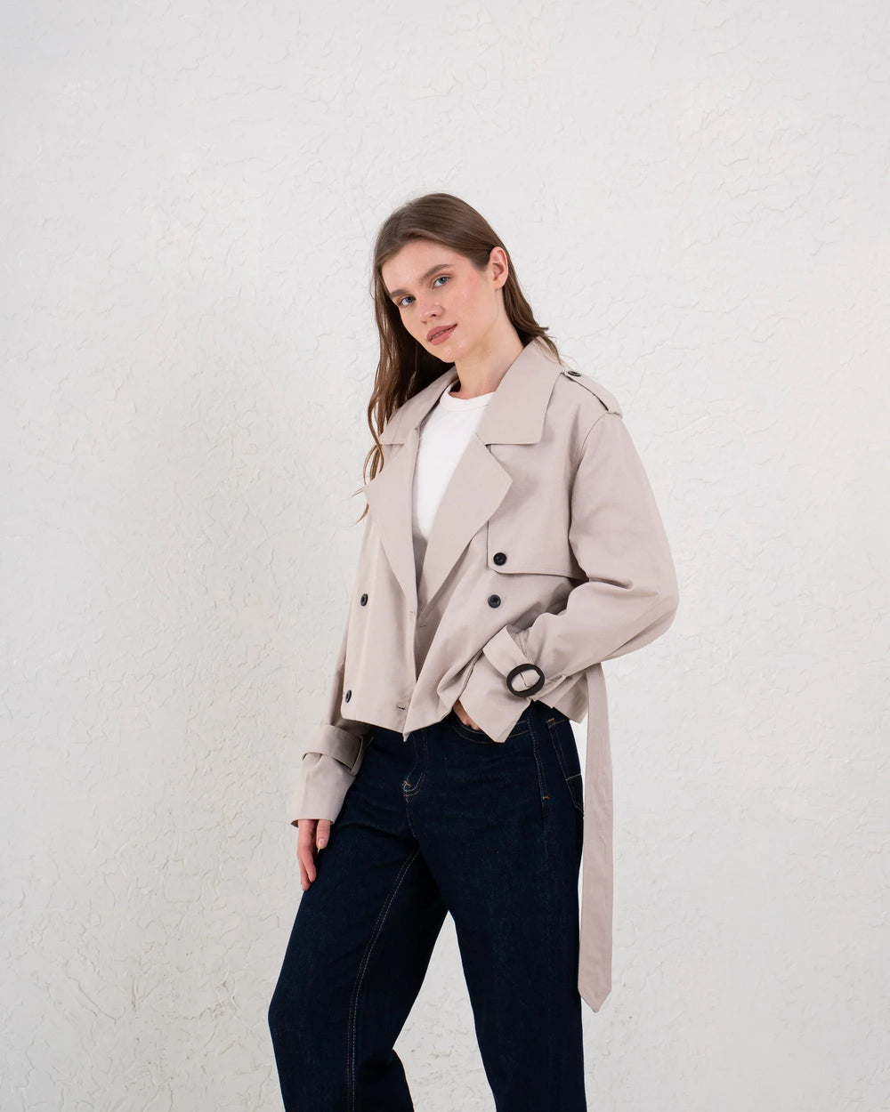 Cropped Trench Coat - Venti