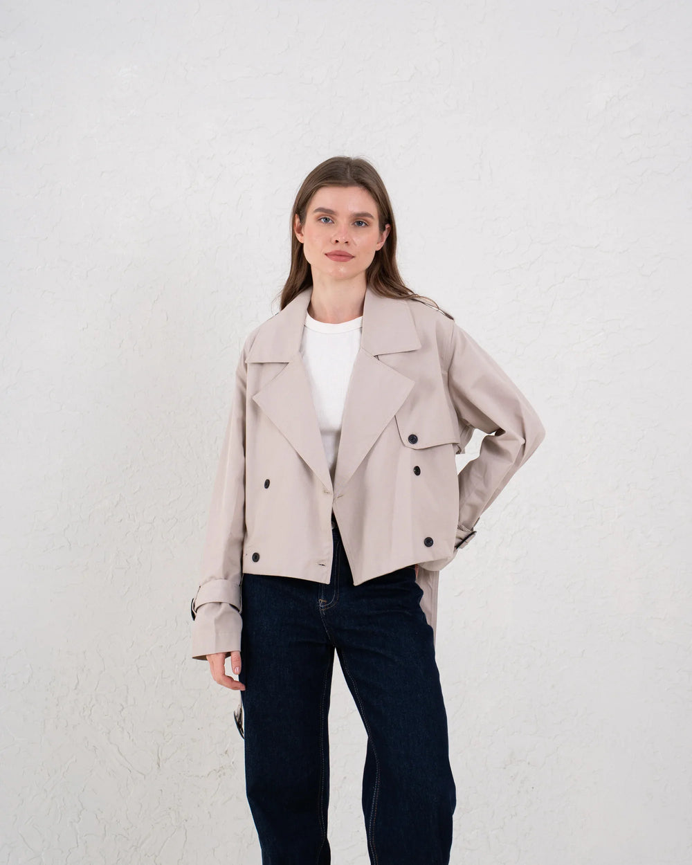 Cropped Trench Coat - Venti