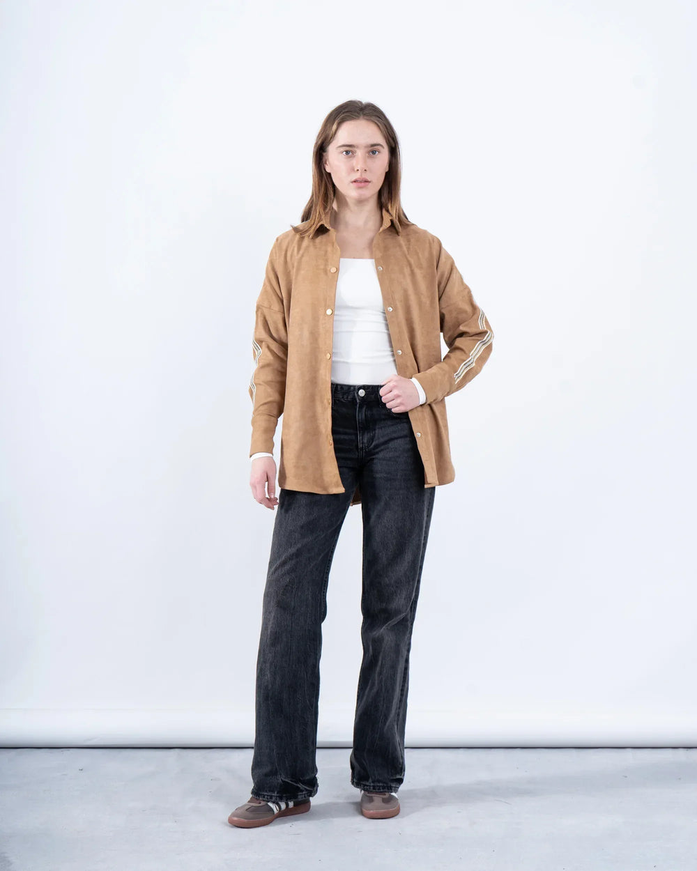 Suede Shirt With Detail - Venti