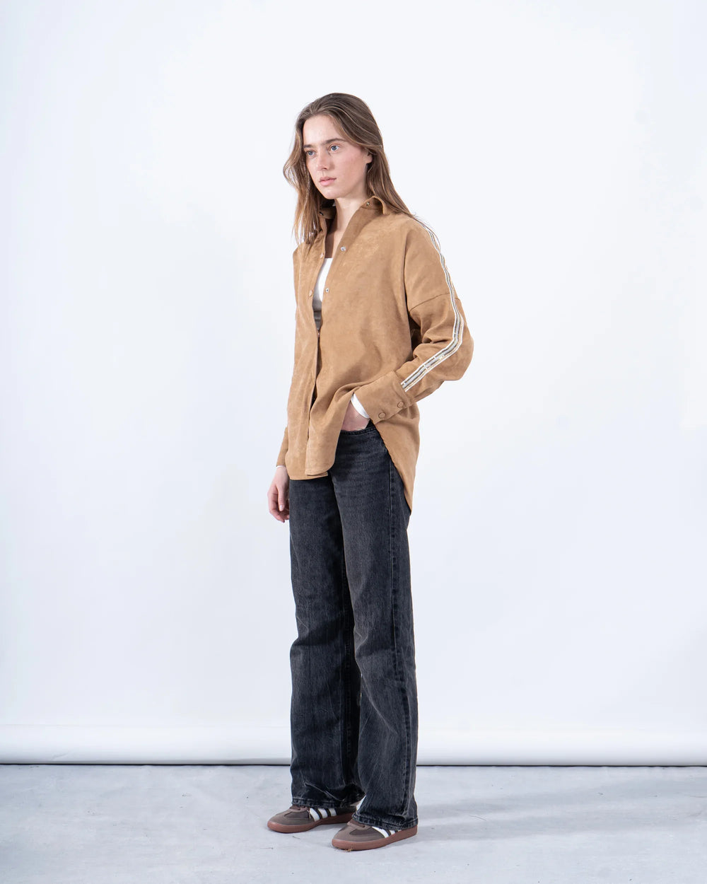 Suede Shirt With Detail - Venti