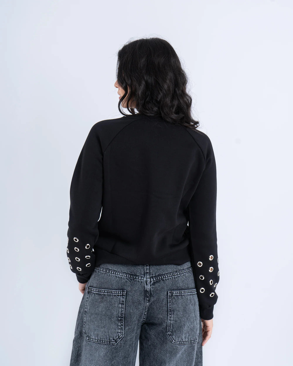 Studded Sleeve Sweatshirt - Venti