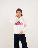 Puff Sleeve Graphic Hoodie - Venti