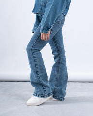 High-Rise Flared Denim Pants - Venti