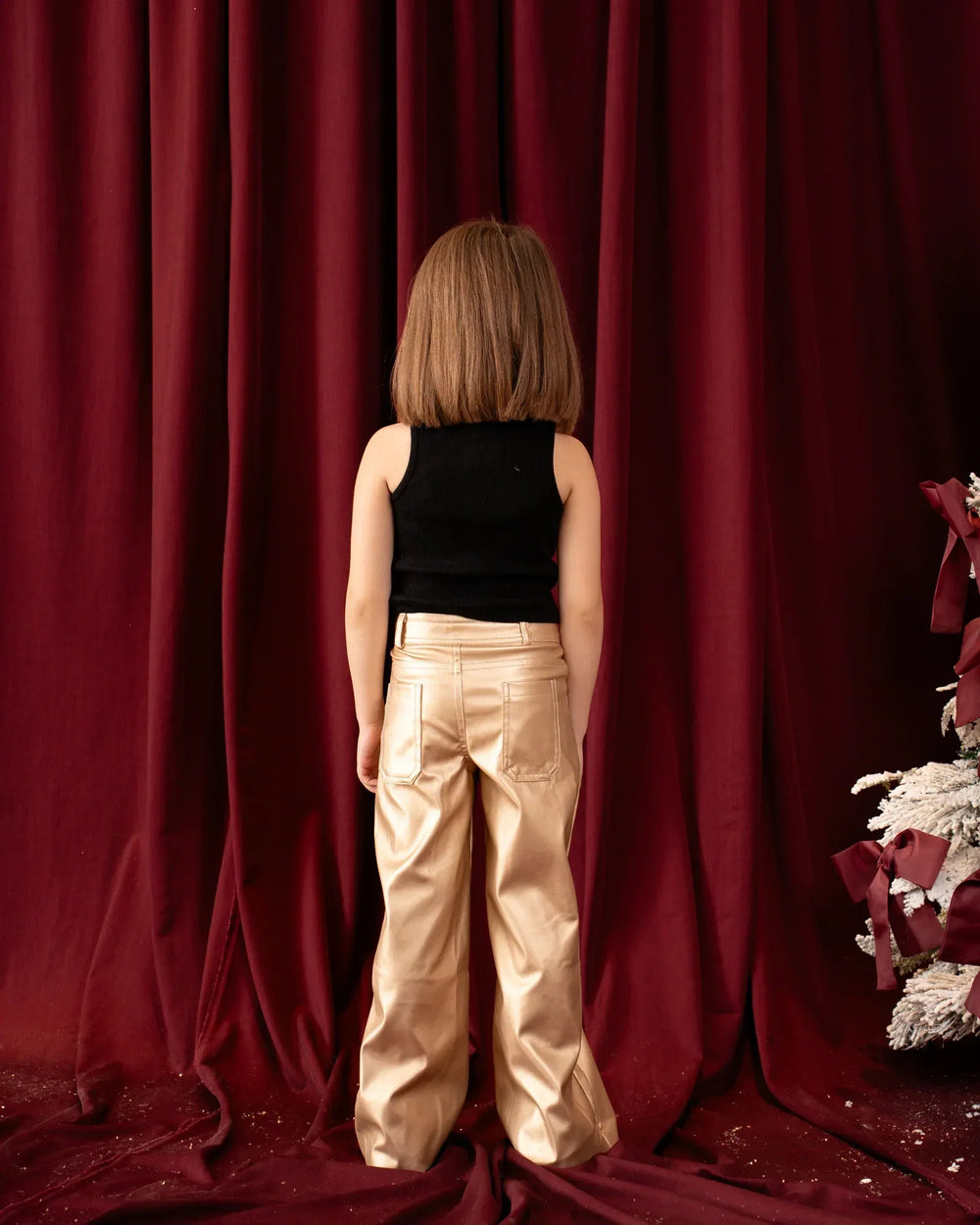 Straight Leg Leather Pants - Venti