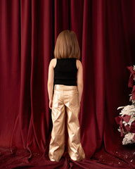 Straight Leg Leather Pants - Venti