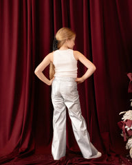 Straight Leg Leather Pants - Venti