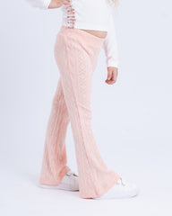 Knit Flare Jacquard Pants