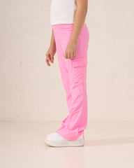 Polyamide Cargo Flare Pants