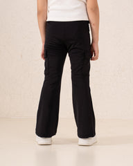 Polyamide Cargo Flare Pants