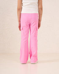 Polyamide Cargo Flare Pants