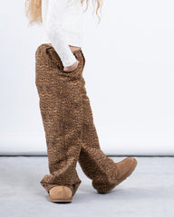 Suede Leopard Pants