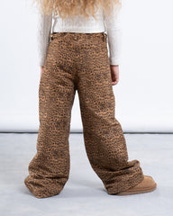 Suede Leopard Pants