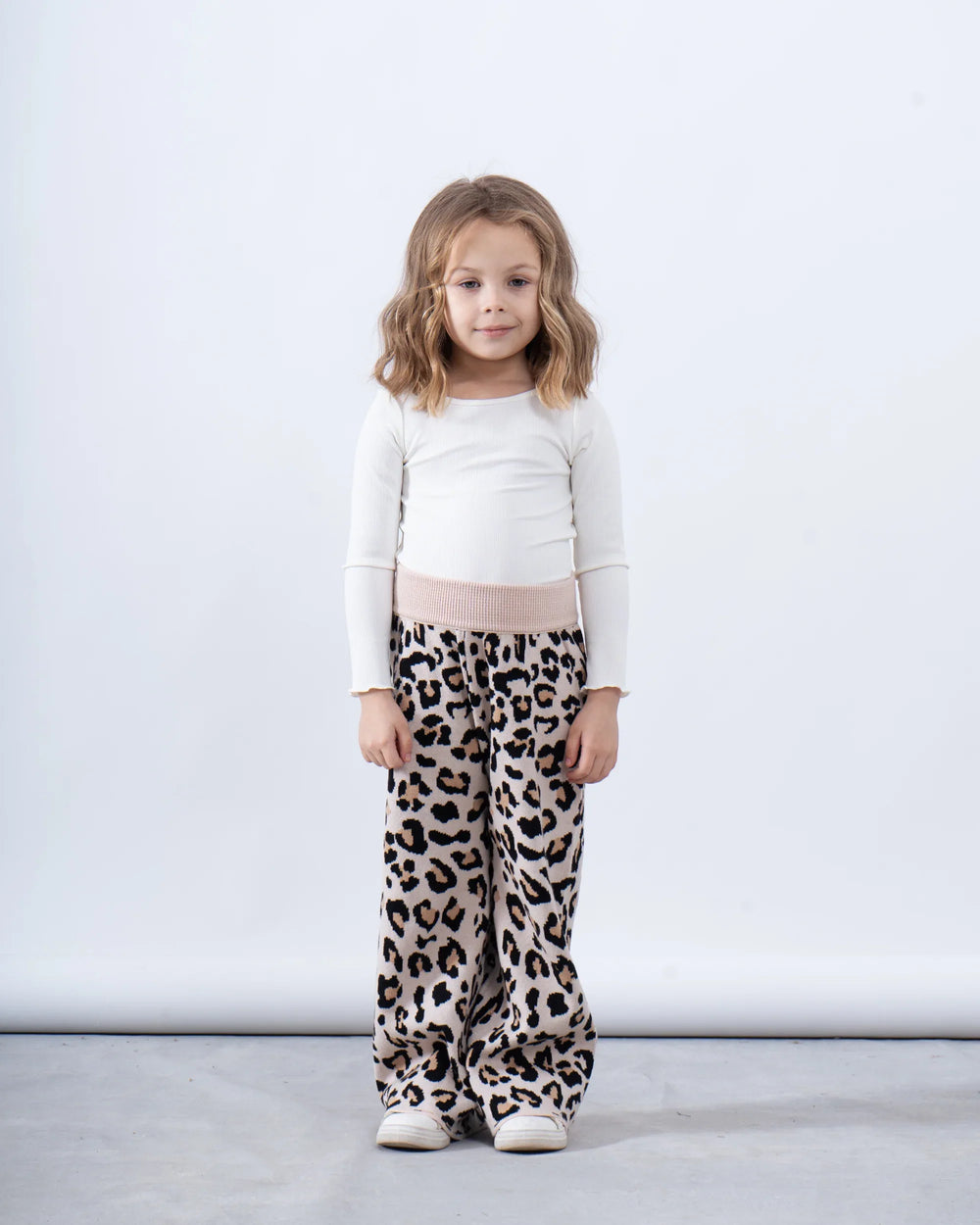 Leopard Wide-Leg Knit Pants - Venti