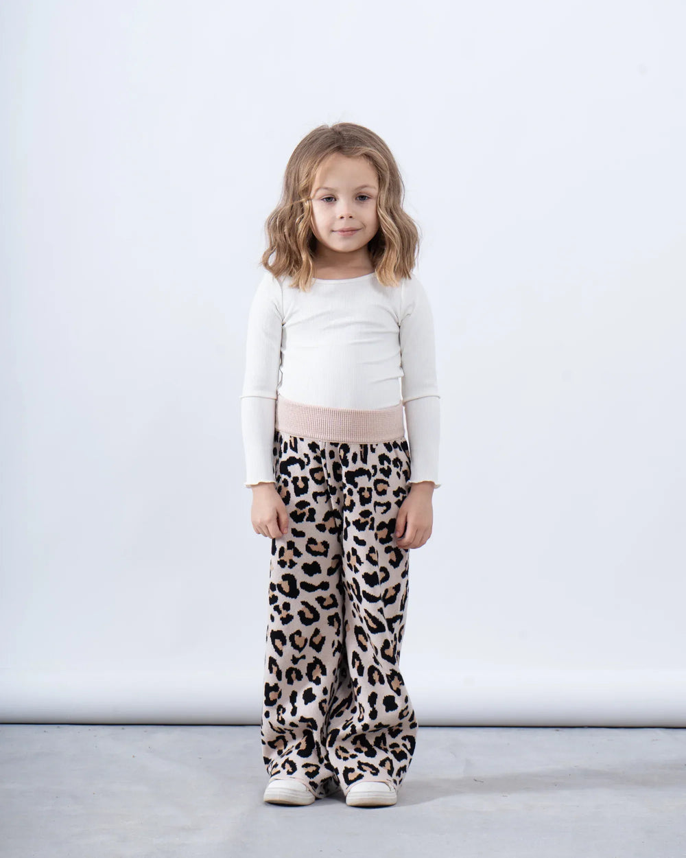 Leopard Wide-Leg Knit Pants - Venti