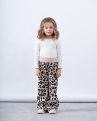 Leopard Wide-Leg Knit Pants