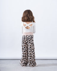 Leopard Wide-Leg Knit Pants