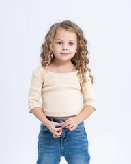 Ribbed Scoop Neck Top - Venti