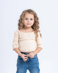 Ribbed Scoop Neck Top - Venti